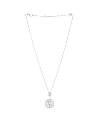  Cerchi Astrale Pendant Necklace 18K White Gold and Diamonds, 18.25"