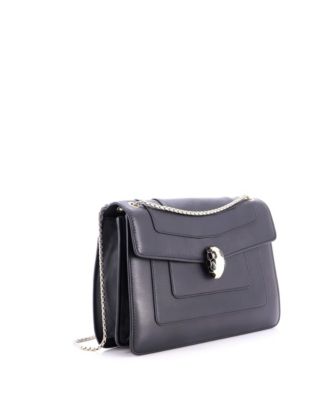  Medium Serpenti Forever Square Shoulder Bag Leather