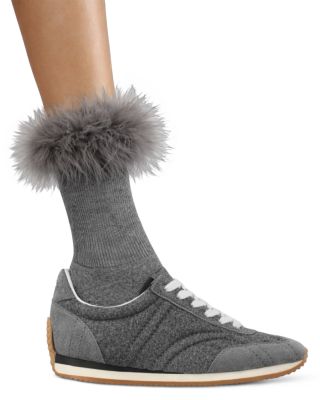 Frou Frou Faux Fur Trim Socks