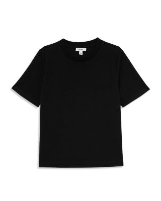 Plain Ribbed Neck T Shirt