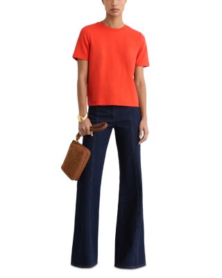 Plain Ribbed Neck T Shirt