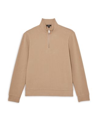 Brushed Rib Half-Zip Sweatshirt