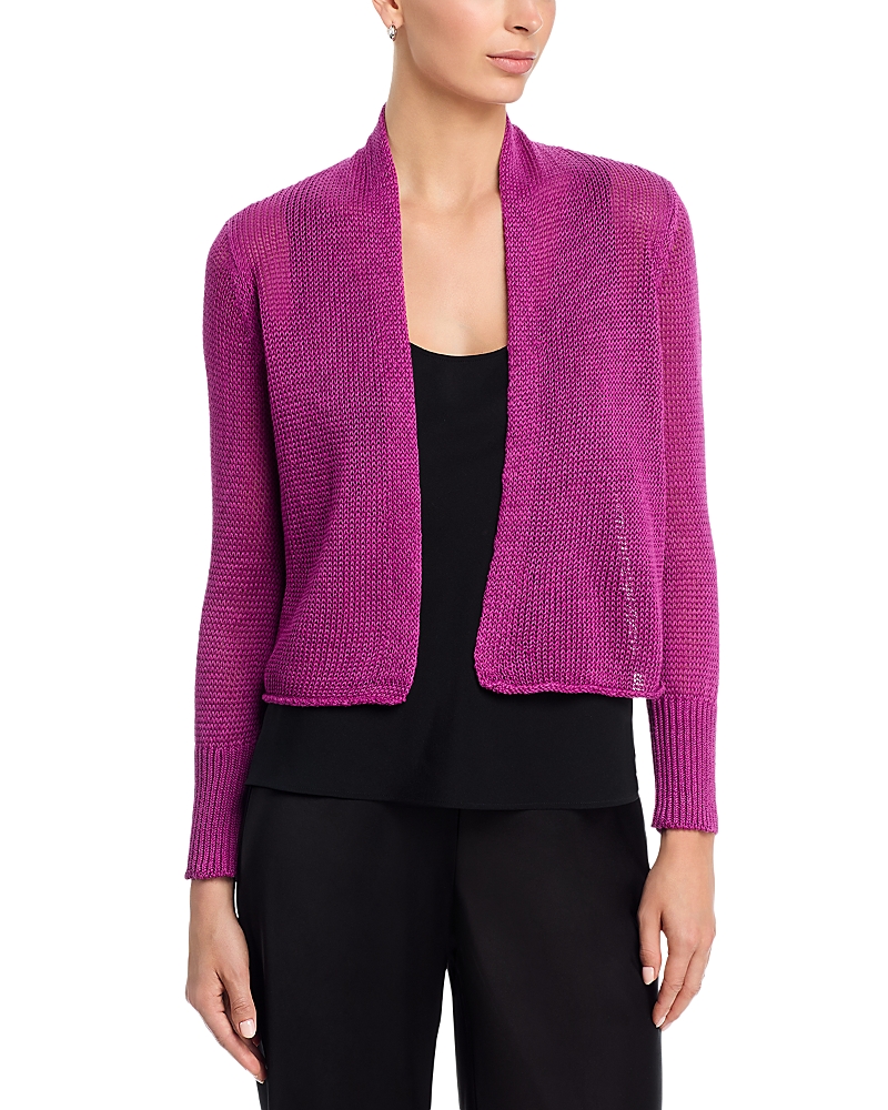 Eileen Fisher Open Front Cropped Cardigan Sweater