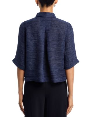 Classic Collar Elbow Sleeve Shirt