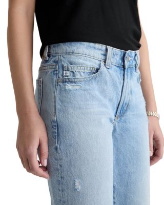 Sandra Low Rise Straight Jeans in Soft Focus Destructed