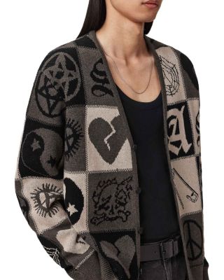 Barker Graphic Cardigan Sweater