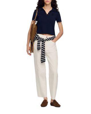 Auxane Embellished Polo Top