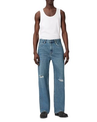 Lenny Wide Fit Jeans in Destroy Mid Indigo