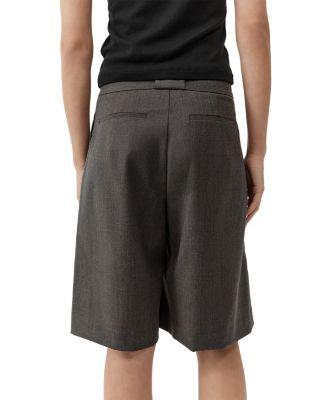 Wool Pleat Loop Shorts