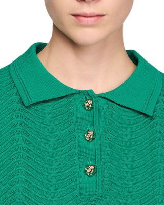 Campea Fancy Stitch Polo Top
