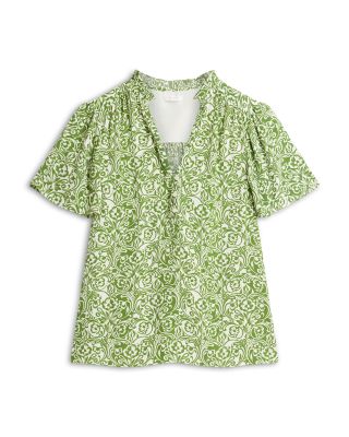 Tania Split Neck Top