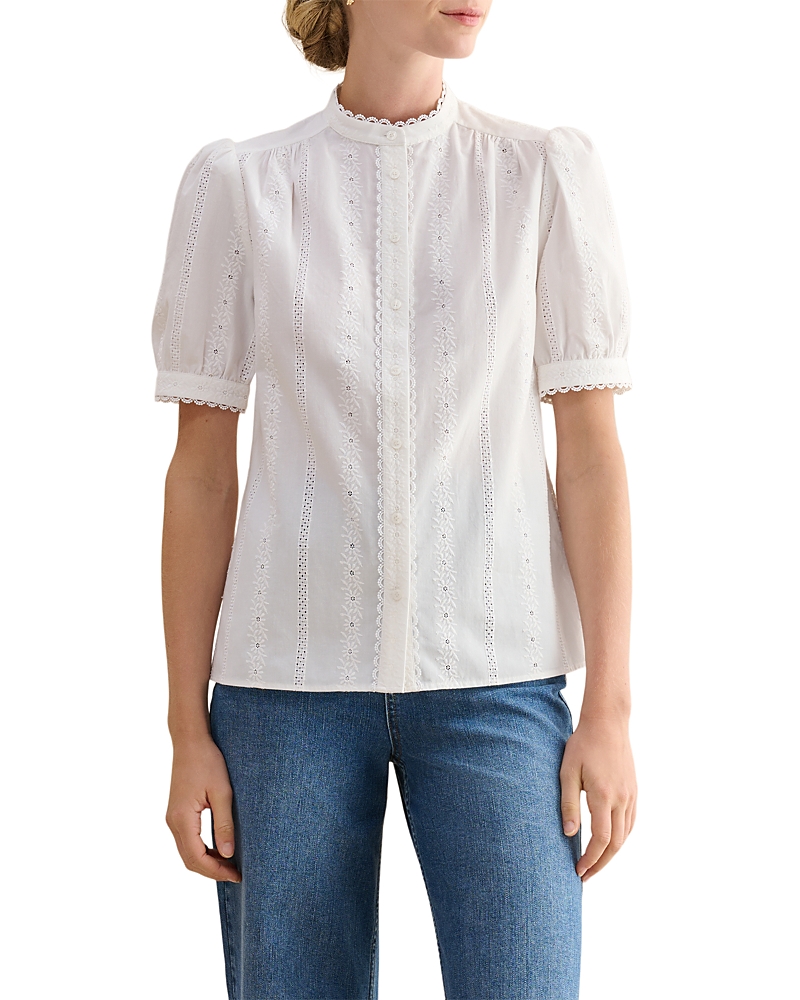 Hobbs London Sawyer Embroidered Blouse