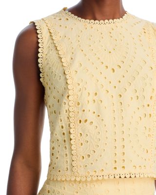 Eyelet Sleeveless Tank & Eyelet Midi Skirt - Exclusive