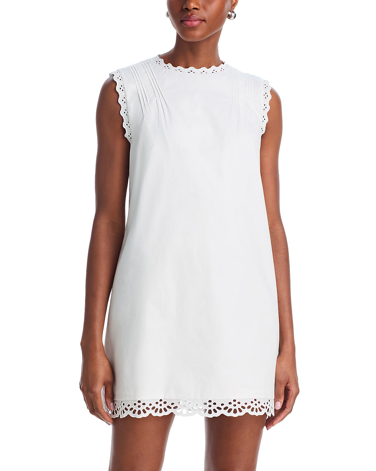 Aqua Julie Eyelet Trim Dress - Exclusive