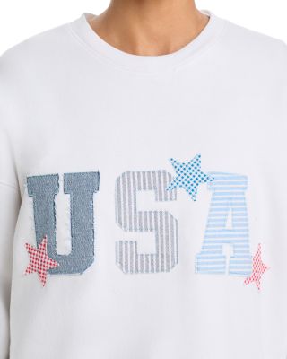 Heavy Surfwash Crewneck Applique Sweatshirt