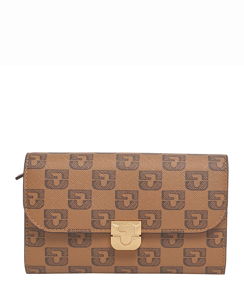 Gerard Darel Small Logo Print Leather Wallet