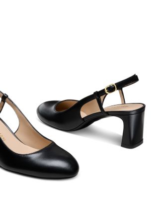 Women's Babette Leather Mary Jane Slingback Pumps