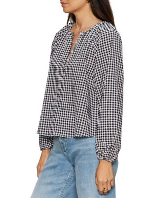 Perfect Gingham Button Blouse
