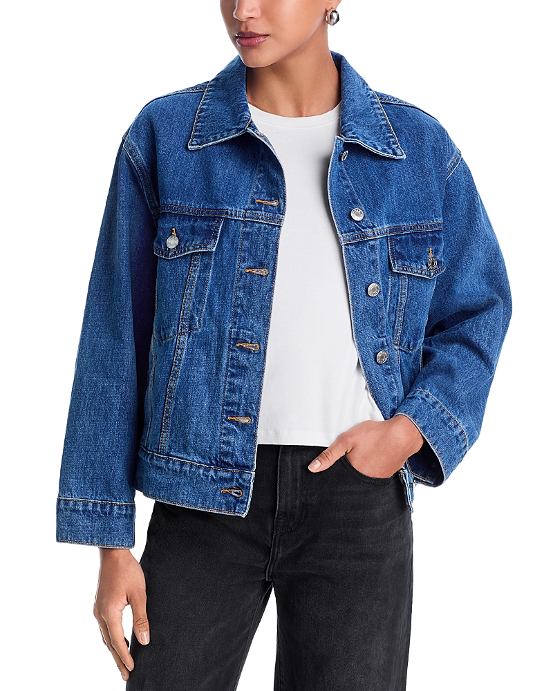 Parke Oversized Denim Jacket in Medium Wash