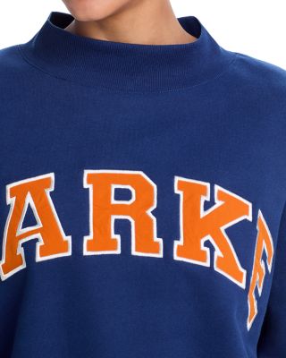 Denim Amber Varsity Mock Neck Sweatshirt