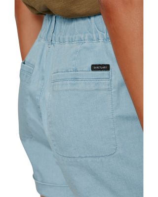 Wander On High Rise Jean Shorts in Skyline