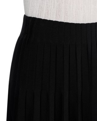 Pleated Pull On Knit Skirt