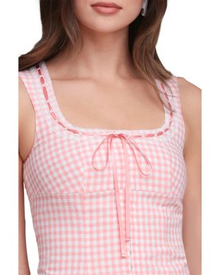 Corset Top & Handkerchief Hem Mini Skirt