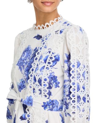 Linda Printed Long Sleeve Mini Dress