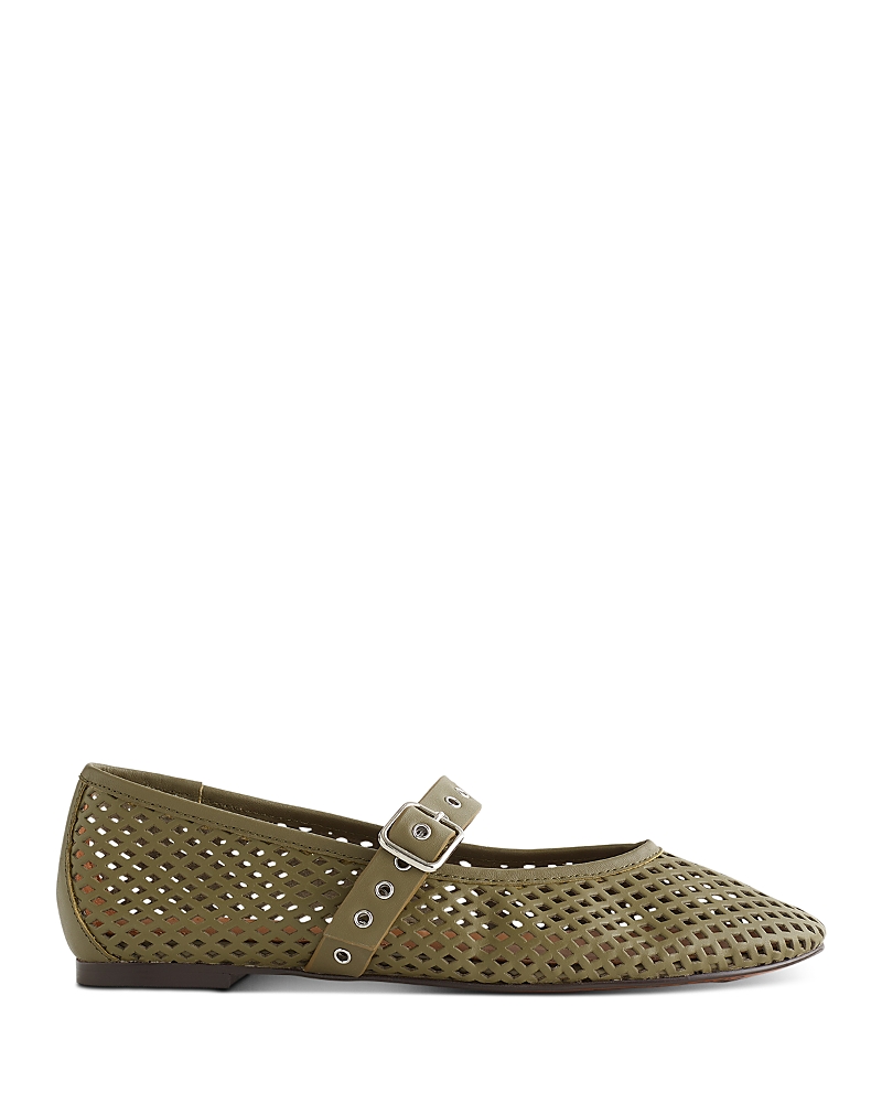 Madewell Women's Remy Diamond Perforated Leather Mary Jane Flats
