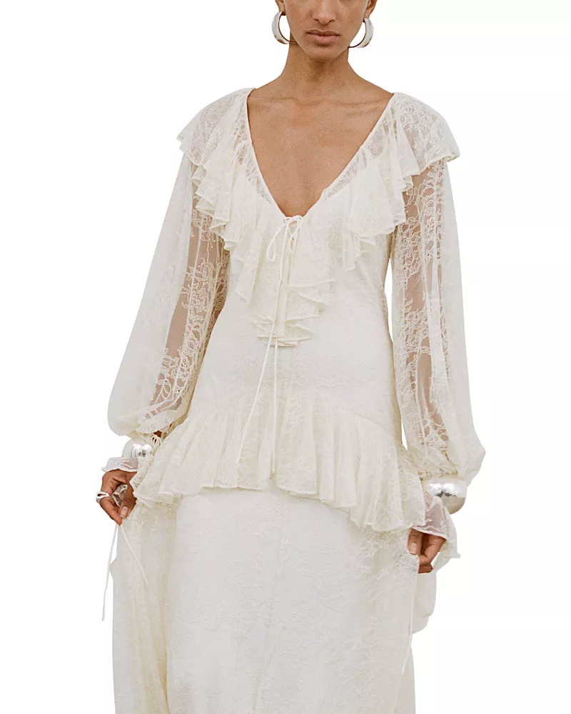 De La Vali Esen Lace Maxi Dress