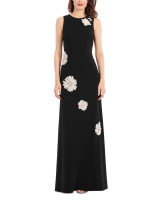 Crepe Floral Gown