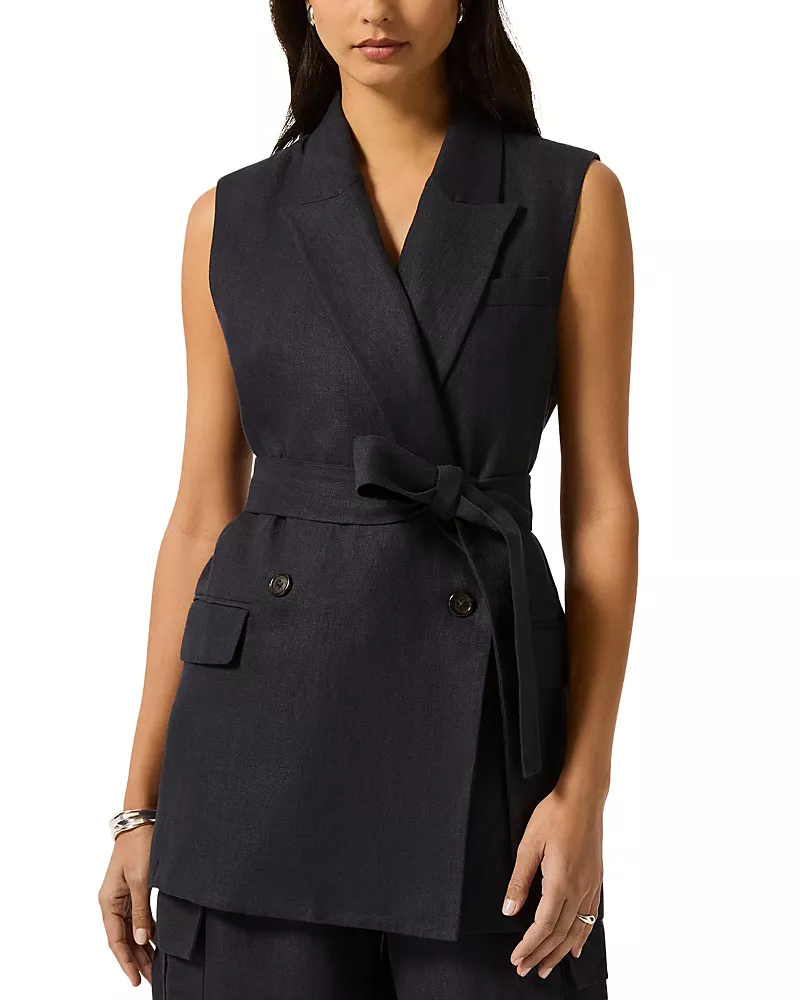 Argent Belted Vest