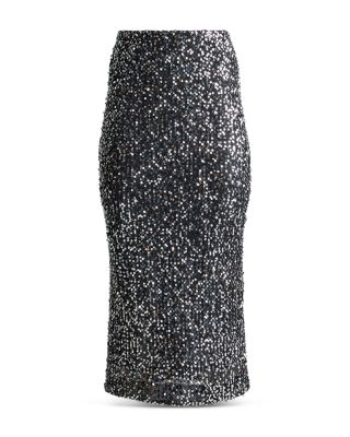 Pailette Pencil Skirt