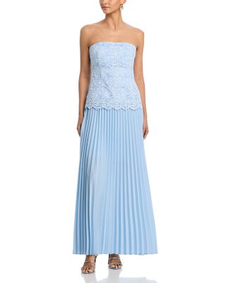 Cody Two Tone Lace Pleat Dress