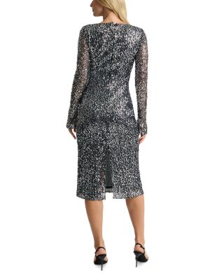 Pailette Scoop Neck Sheath Dress