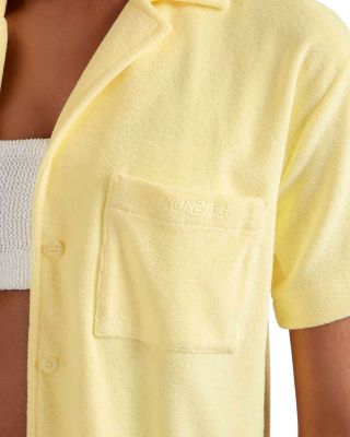 Short Sleeve Towelling Shirt Swim Cover-Up 