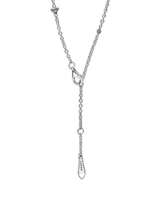 Sterling Silver Caviar Bubbly Bead Station Necklace, 18"