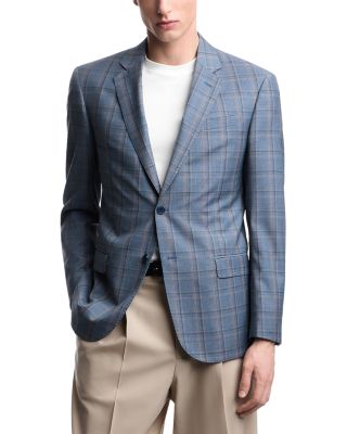 G Line Regular Fit Single Breasted Notch Lapel Jacket in Super 130s Woo