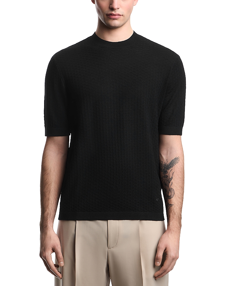 Emporio Armani Honeycomb Motif Pullover T-Shirt Sweater