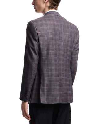 G Line Regular Fit Single Breasted Notch Lapel Jacket in Super 130s Wool
