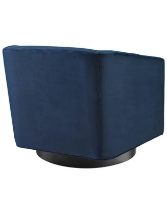 Twist Accent Lounge Performance Velvet Swivel Chair