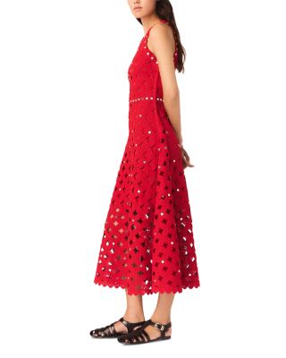 Crochet Dress with Mirror Embellishments