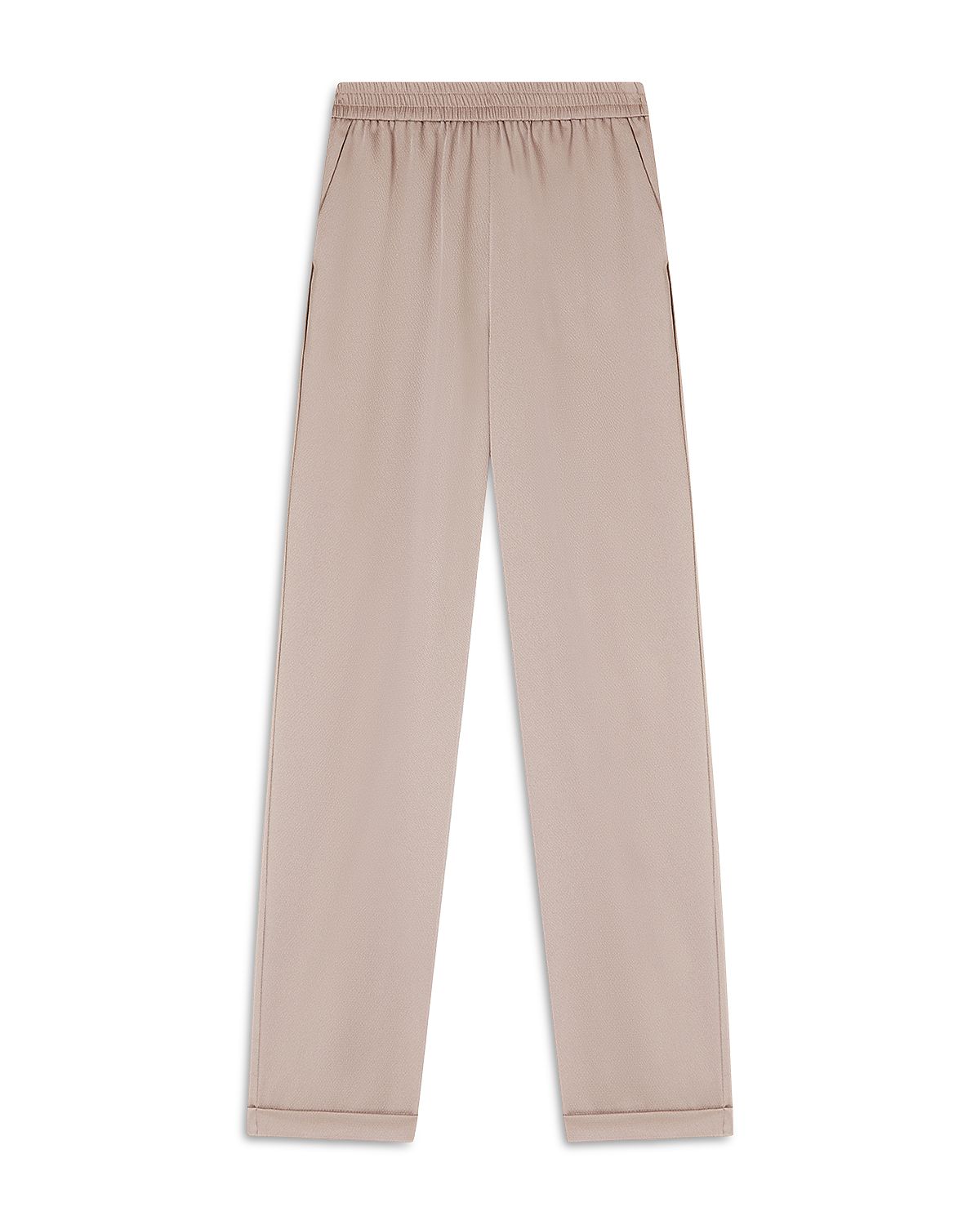 Emporio Armani Crepe Twill Elasticized Waist Straight Pants