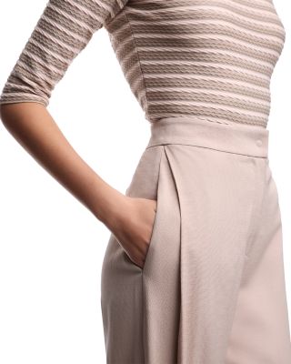 Washed Twill Straight Trousers