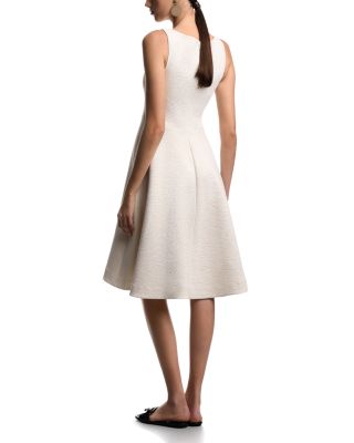 Textured Sleeveless Fit & Flare Dress