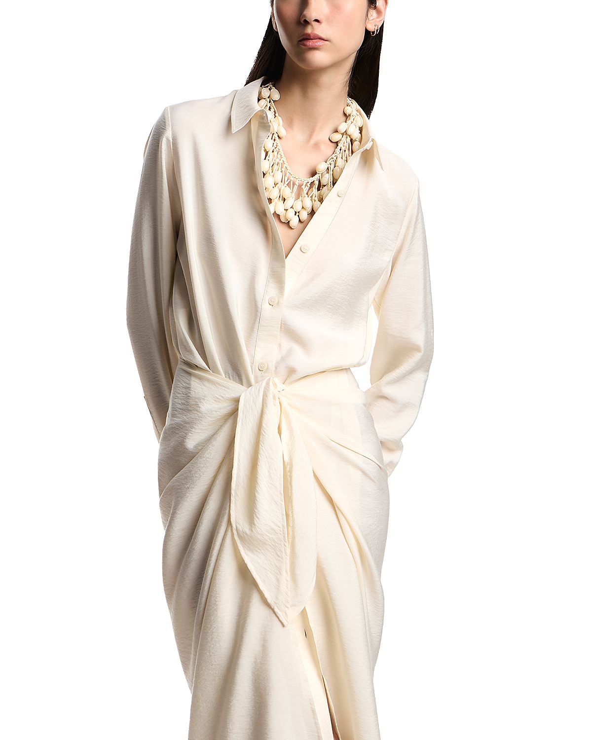 Emporio Armani Techno Wrap Maxi Dress