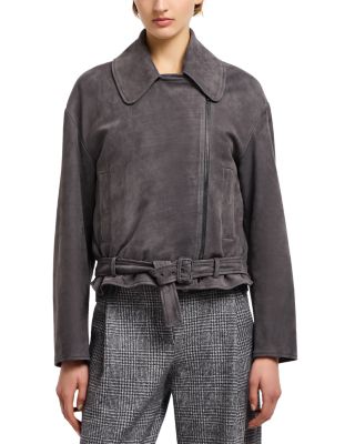 Nubuck Leather Biker Jacket