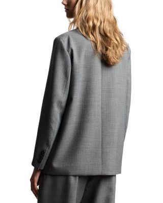 Moulin&eacute; Crepe Wool Double Breasted Blazer 
