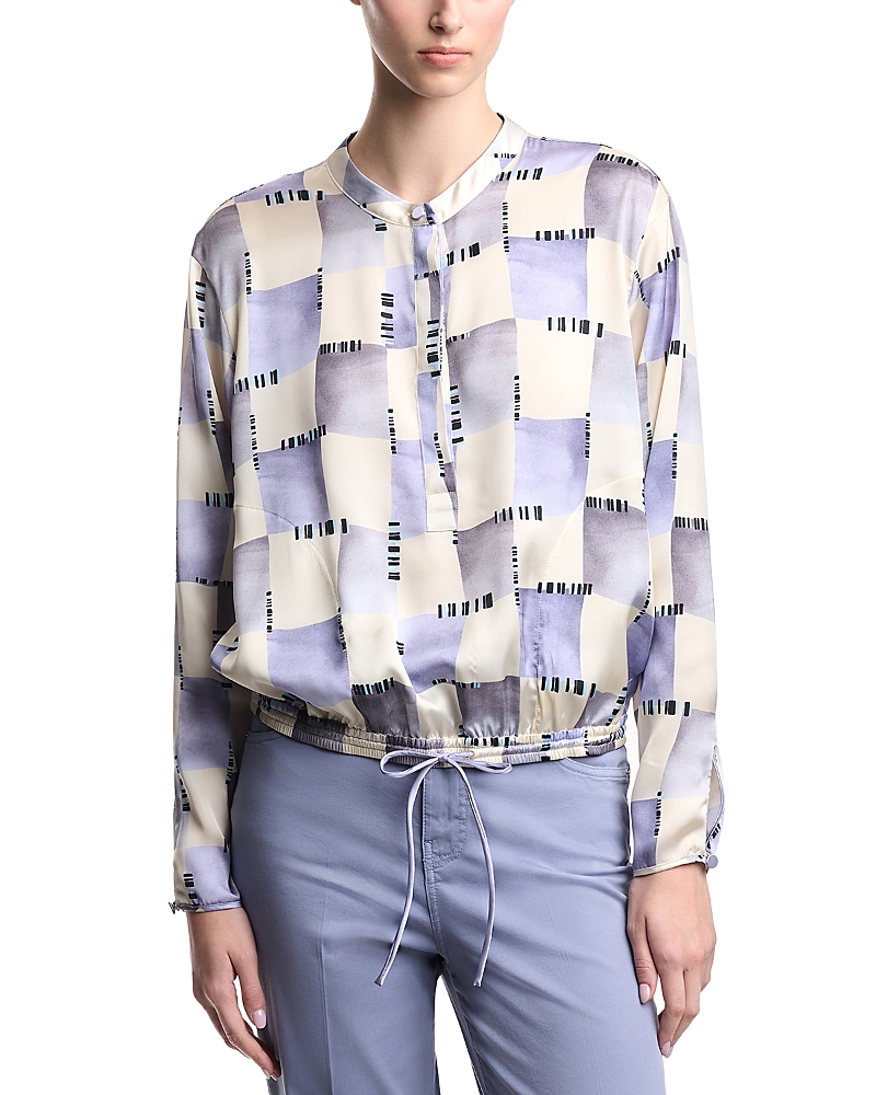 Emporio Armani Satin Drawstring Hem Top