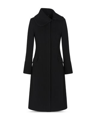 Detachable Collar Tricot Effect Coat